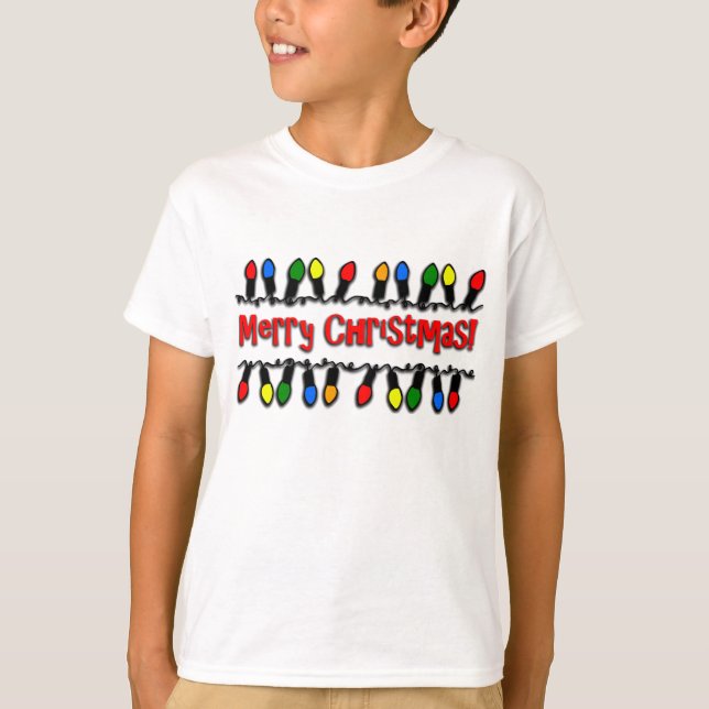 Camiseta T-shirt do feriado da Longo-Capa dos miúdos das (Frente)