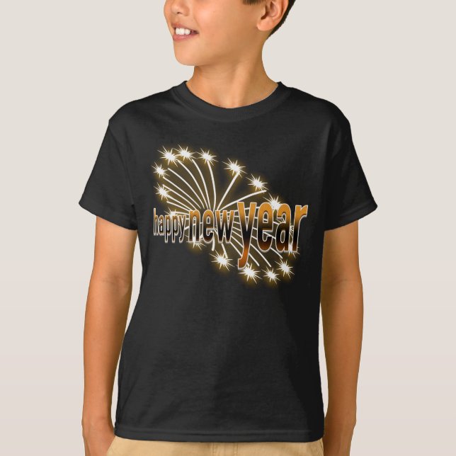 Camiseta T-shirt do feriado da véspera de ano novo (Frente)