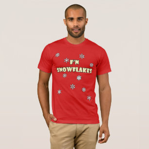 Camiseta T-shirt do feriado dos flocos de neve de F'n