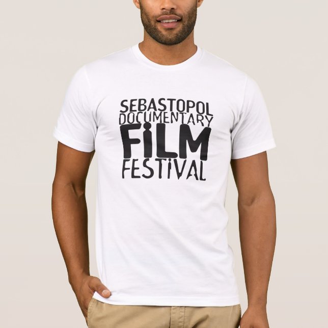 Camiseta T-shirt do festival de cinema de Sebastopol Doc (Frente)