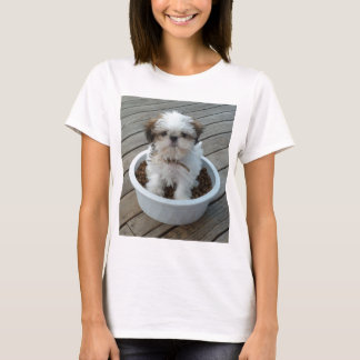 Camiseta T-shirt do filhote de cachorro de Shih Tzu