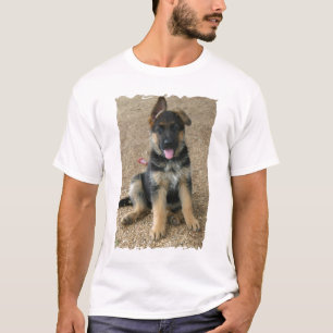 Camiseta T-shirt do filhote de cachorro do german shepherd