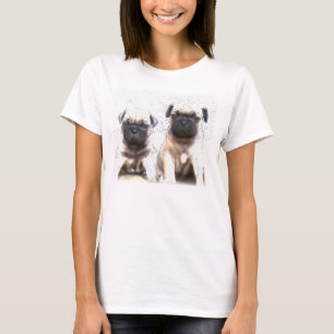 Camiseta T-shirt do filhote de cachorro do Pug