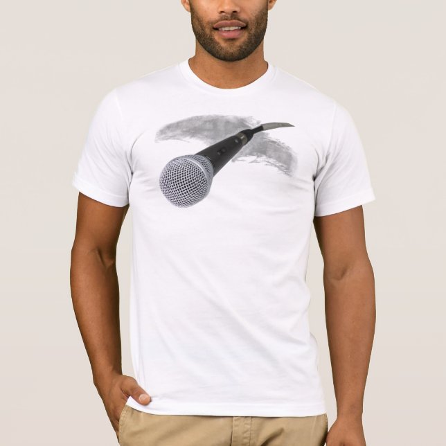 Camiseta T-shirt do Fim-Acima do microfone (Frente)