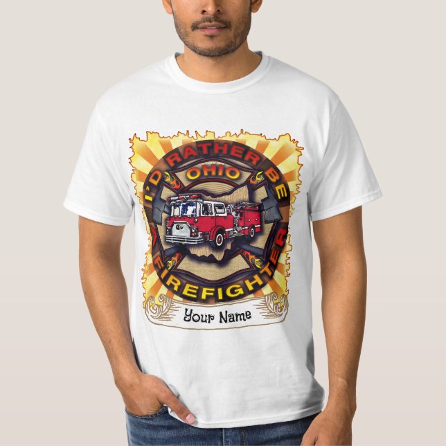 Camiseta t-shirt do Firefighter de Ohio (Frente)