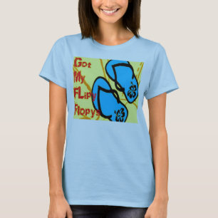 Camiseta T-shirt do flip-flop das mulheres