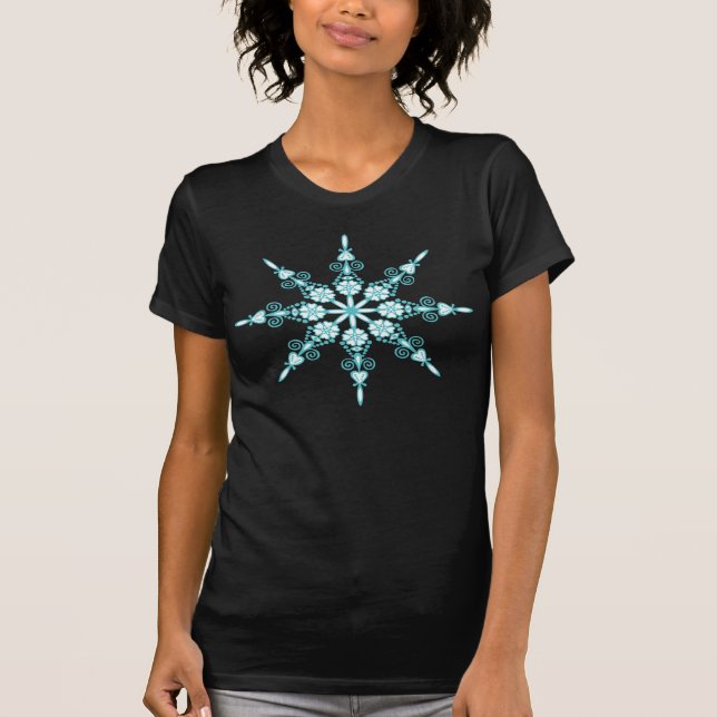 Camiseta T-shirt do floco de neve - personalizado (Frente)