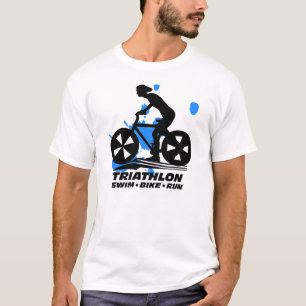 Camiseta T-shirt do funcionamento da bicicleta da natação
