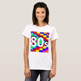 Camiseta T-shirt do fundo colorido 80s do ` de Sharnia'
