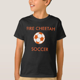 Camiseta T-shirt do futebol da chita do fogo