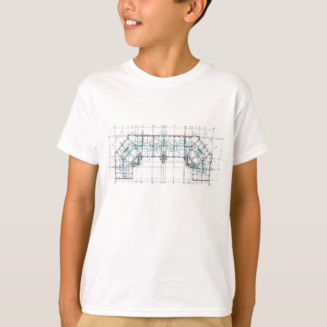 Camiseta T-Shirt do Futuro Arqueiro Blueprint (Frente)