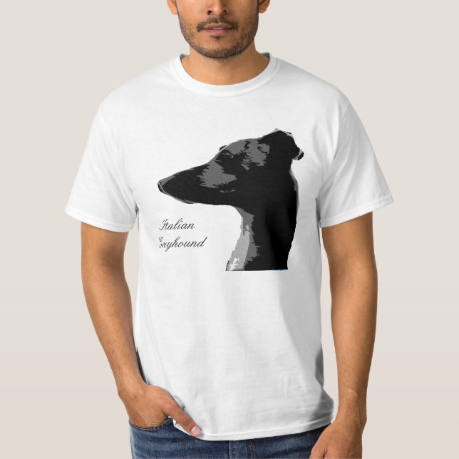 Camiseta T-shirt do galgo italiano (Frente)