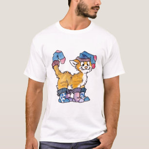 Camiseta T-shirt do gatinho da peúga