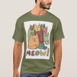 Camiseta T-shirt do gatinho Meow