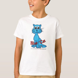 Camiseta T-shirt do gato azul do livro vermelho do gato
