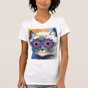 Camiseta T-shirt do gato da flor