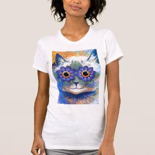 Camiseta T-shirt do gato de flower power