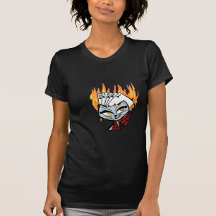 Camiseta T-shirt do gato do diabo do resplendor real