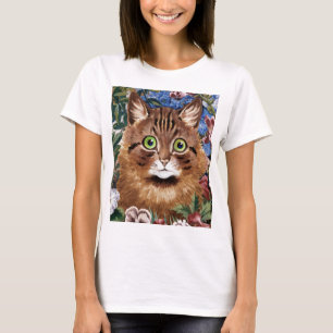 Camiseta T-shirt do gato do jardim de Louis Wain do vintage