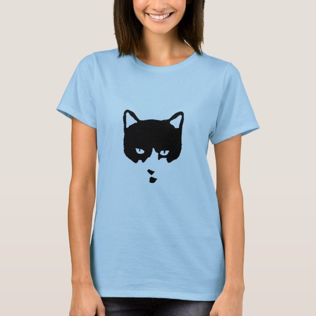 Camiseta T-shirt do gato do smoking (Frente)