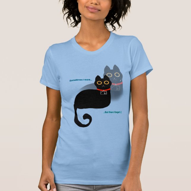 Camiseta T-Shirt do gato preto (Frente)