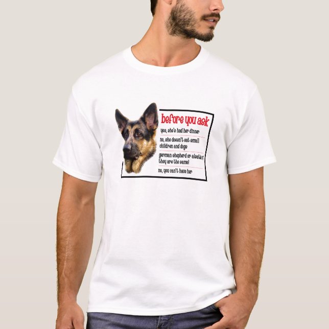 Camiseta T-shirt do german shepherd (Frente)