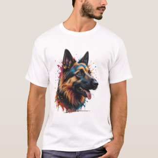 Camiseta T-Shirt do german shepherd do Cachorro