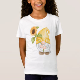 Camiseta T-shirt do Gnomo Fofo com Girassol