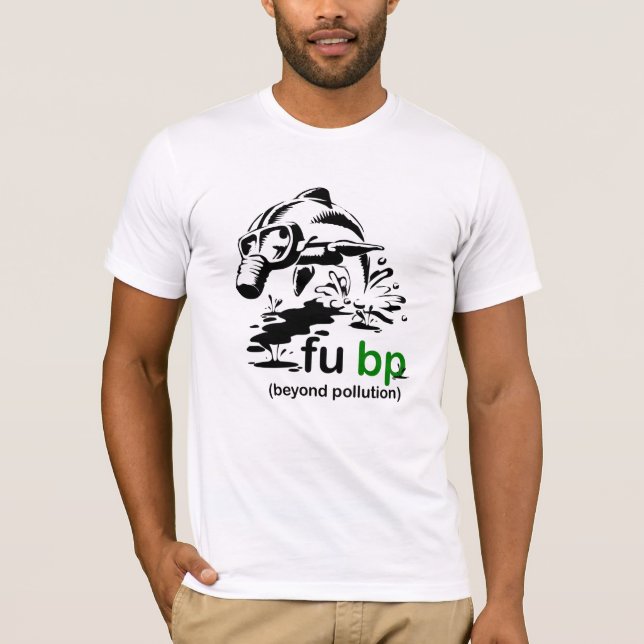Camiseta t-shirt do golfinho do derramar de óleo do fubp (Frente)