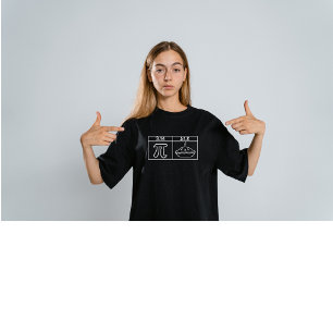 Camiseta T-shirt do Gráfico de Pizza de Dia Pi