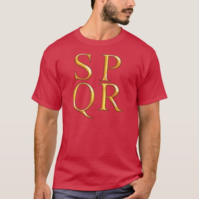 Camiseta T-shirt do gráfico de SPQR (Frente)