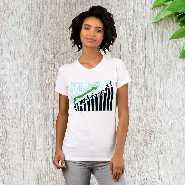 Camiseta T-Shirt do Gráfico de Tendência para Cima (Criador carregado)