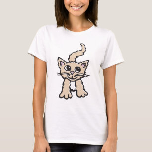 Camiseta T-shirt do gráfico do gatinho/gato