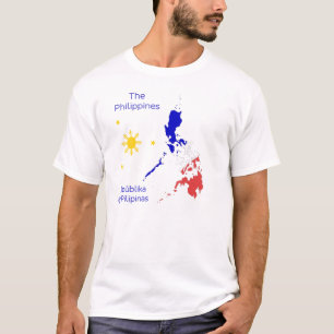 Camiseta T-shirt do gráfico do mapa de Filipinas