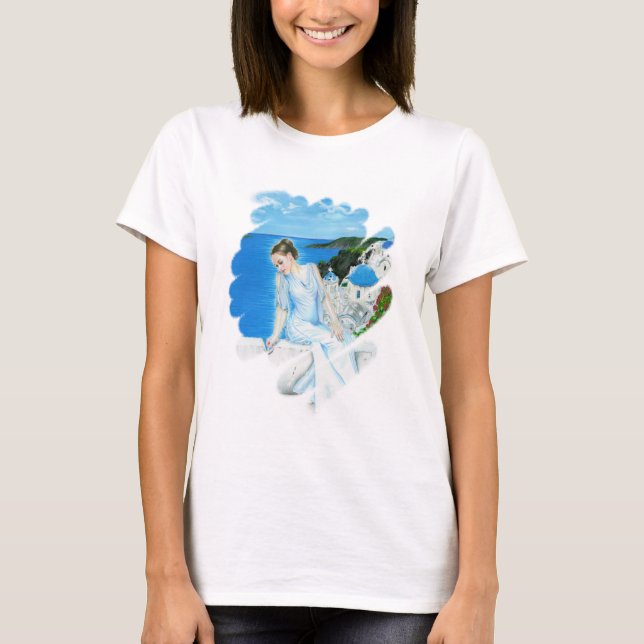 Camiseta T-shirt do grego de Santorini (Frente)