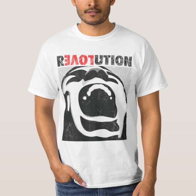 Camiseta T-shirt do gritar do amor da revolução (Frente)