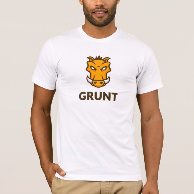 Camiseta T-shirt do grunhido JS (branco) (Frente)