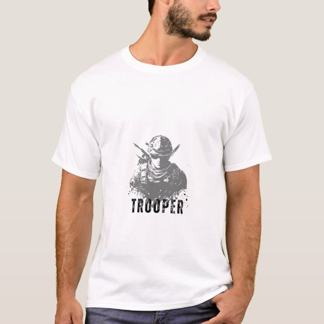 Camiseta T-shirt do guerreiro de Trooper (Frente)