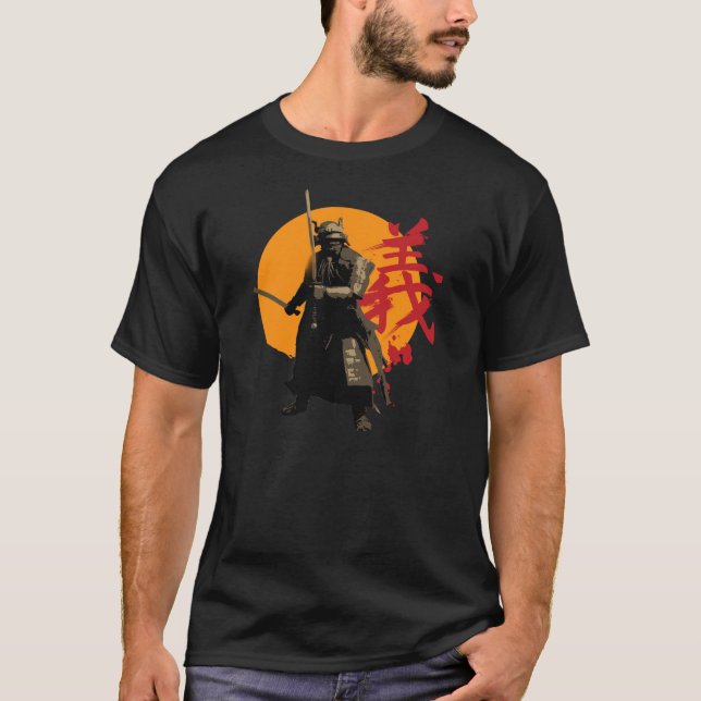 Camiseta T-shirt do guerreiro do samurai (Frente)