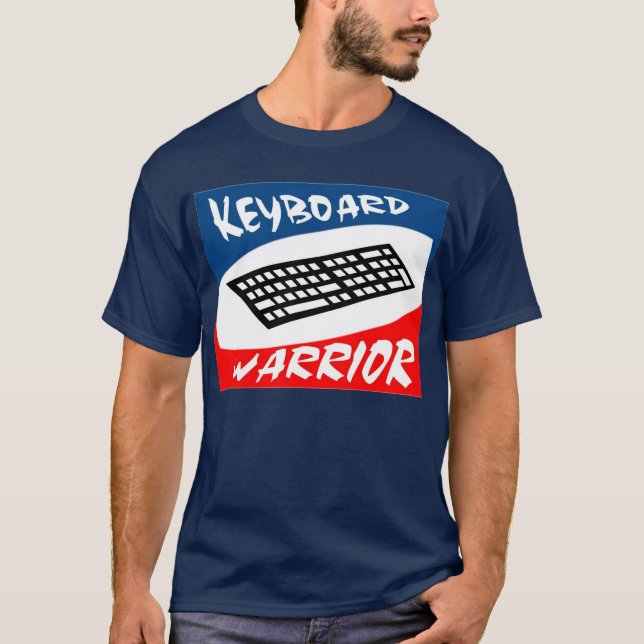 Camiseta T-shirt do guerreiro do teclado (Frente)