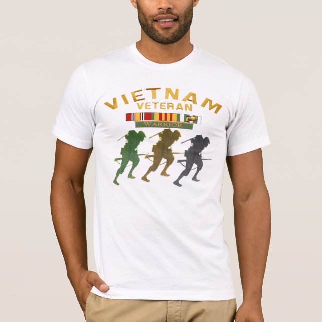 Camiseta T-shirt do guerreiro do veterano de Vietnam (Frente)