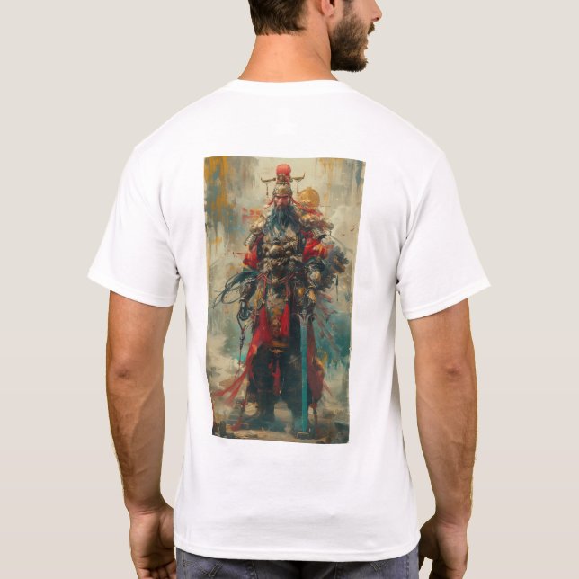 Camiseta T-Shirt do Guerreiro Mecânico Guan Yu (Verso)