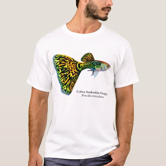 Camiseta T-shirt do Guppy de Snakeskin da cobra (Frente)