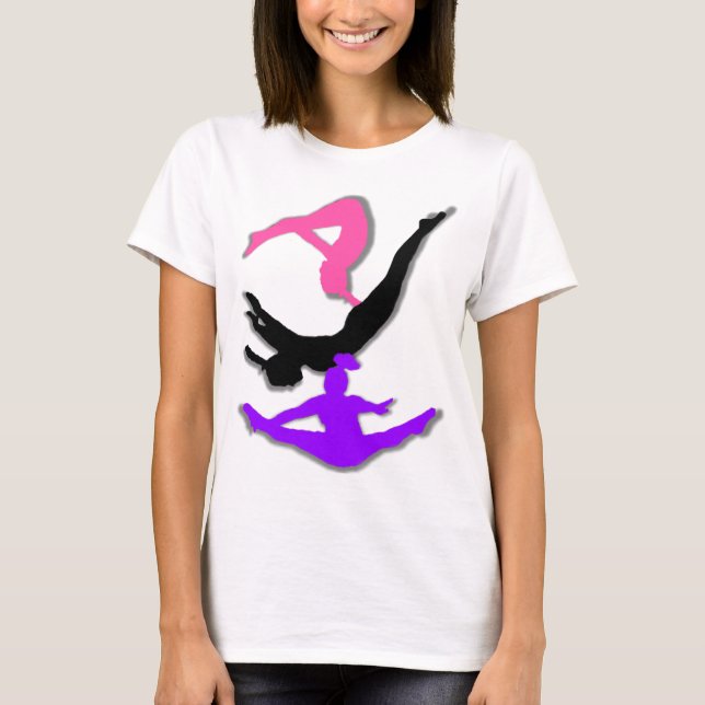 Camiseta T-shirt do gymnast do trampolim (Frente)