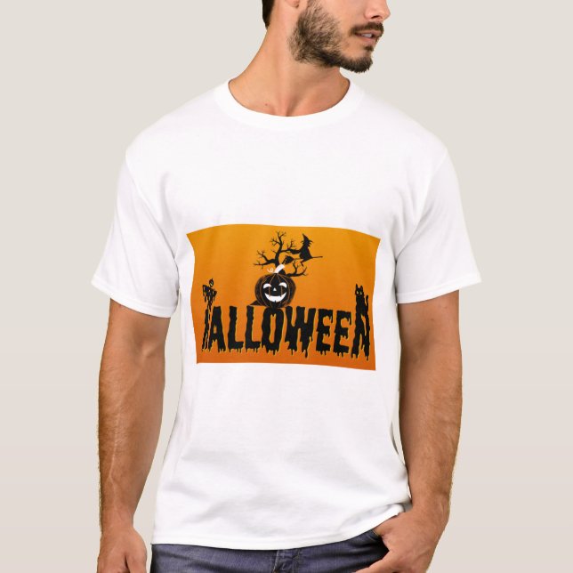 Camiseta T-Shirt do Halloween (Frente)