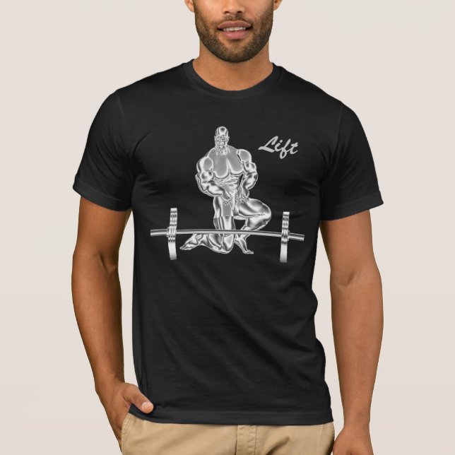 Camiseta T-shirt do halterofilismo dos homens (Frente)