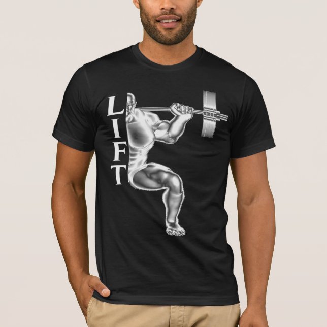 Camiseta T-shirt do halterofilismo dos homens (Frente)