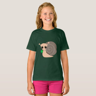 Camiseta T-shirt do Hanes TAGLESS® das meninas - caracol
