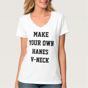 Camiseta T-SHIRT do HANES V-NECK das mulheres