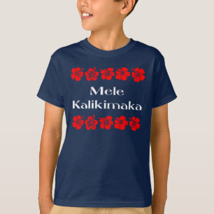 Camiseta T-shirt do Hawaiian do Natal de Mele Kalikimaka